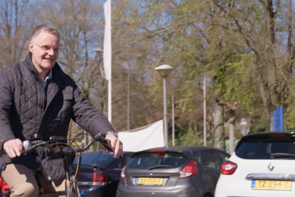 Guillaume op de fiets